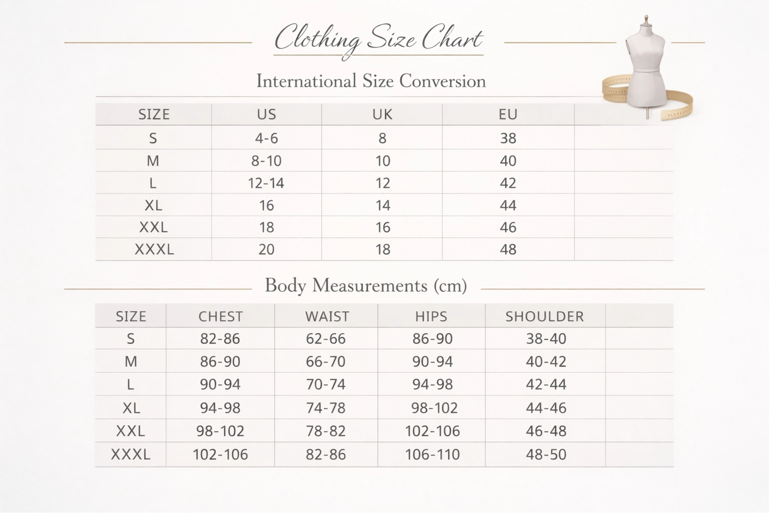 Size guide
